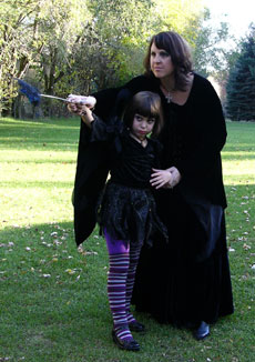 Casting spells on Halloween, 2010